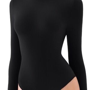 Elegant Black Long Sleeve Bodysuit